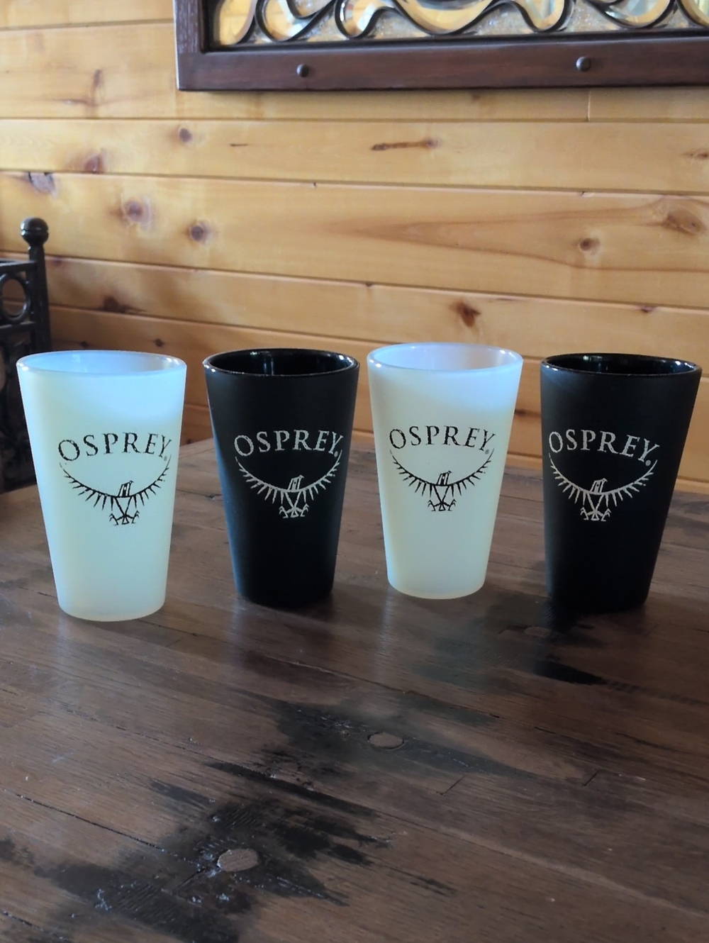 Silipint-Set of Four Osprey Packs Silicone Pint "Glasses". Excellent condition.
